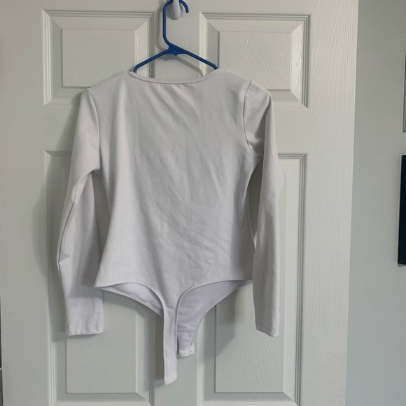 White Square Neck Bodysuit - Picture 4 of 4